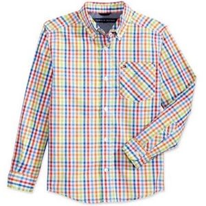 • TOMMY HILFIGER • boys graham plaid shirt •